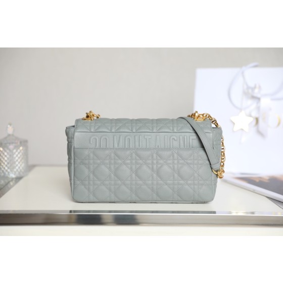 DlOR CARO】Grey soft cow leather rattan check DR- 091
