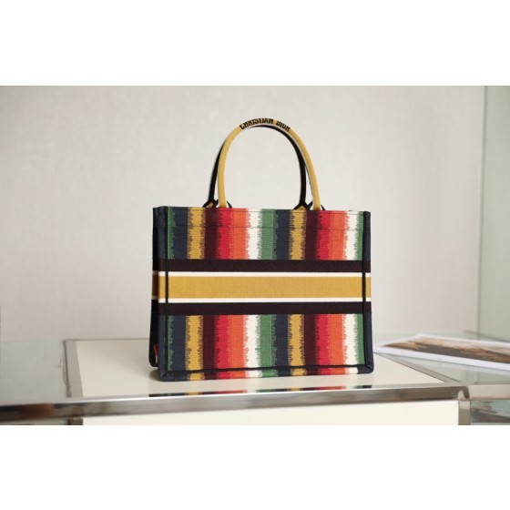 DIOR TOTE seven colorful stripes