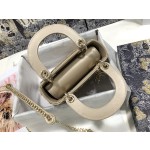 DIOR Princess Diana's three grid series embroidered gold beads