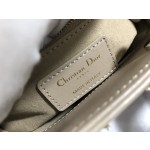 DIOR Princess Diana's three grid series embroidered gold beads