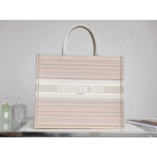 DIOR TOTE Multi-color stripes