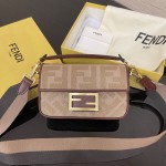 FENDI Small 2020 Latest Baguette Denim F Logo Collection