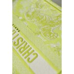 DIOR TOTE Fluorescent green embroidery