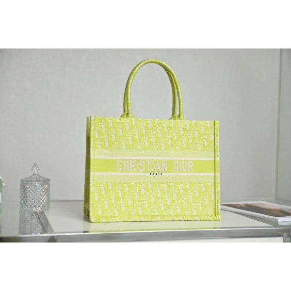 DIOR TOTE Oblique Fluorescent Green