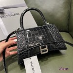 BALENCIAGA 𝐇𝐨𝐮𝐫𝐠𝐥𝐚𝐬𝐬𝐬 𝐒 crocodile-textured cowhide