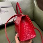 BALENCIAGA 𝐇𝐨𝐮𝐫𝐠𝐥𝐚𝐬𝐬𝐬 𝐒 crocodile-textured cowhide