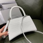 BALENCIAGA 𝐇𝐨𝐮𝐫𝐠𝐥𝐚𝐬𝐬𝐬 𝐒 crocodile-textured cowhide