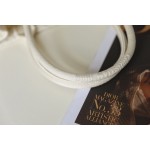 DIOR TOTE beige and white mesh fabric embroidery