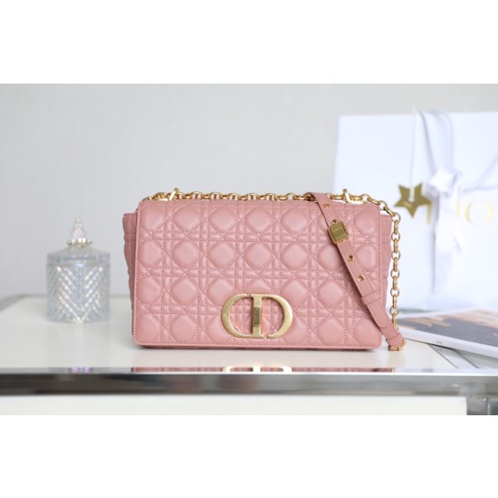 DlOR CARO】Pink Soft cow leather rattan check DR-091