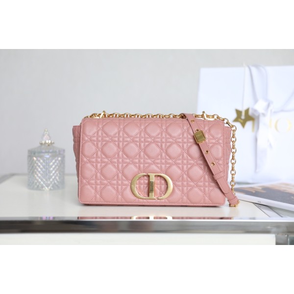 DlOR CARO】Pink Soft cow leather rattan check DR-091