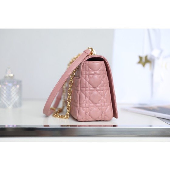 DlOR CARO】Pink Soft cow leather rattan check DR-091