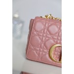 DlOR CARO】Pink Soft cow leather rattan check DR-091