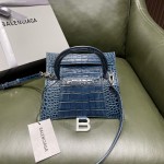 BALENCIAGA 𝐇𝐨𝐮𝐫𝐠𝐥𝐚𝐬𝐬𝐬 𝐒 crocodile-textured cowhide