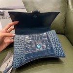 BALENCIAGA 𝐇𝐨𝐮𝐫𝐠𝐥𝐚𝐬𝐬𝐬 𝐒 crocodile-textured cowhide