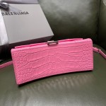BALENCIAGA 𝐇𝐨𝐮𝐫𝐠𝐥𝐚𝐬𝐬𝐬 𝐒 crocodile-textured cowhide