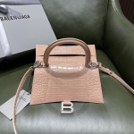 BALENCIAGA 𝐇𝐨𝐮𝐫𝐠𝐥𝐚𝐬𝐬𝐬 𝐒 crocodile-textured cowhide