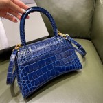 BALENCIAGA 𝐇𝐨𝐮𝐫𝐠𝐥𝐚𝐬𝐬𝐬 𝐒 crocodile-textured cowhide