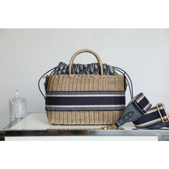 Dior Wicker Basket Bag