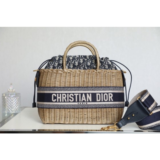 Dior Wicker Basket Bag