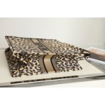 DIOR TOTE Leopard Print Shopping Bag