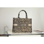 DIOR TOTE Leopard Print Shopping Bag