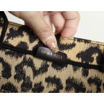 DIOR TOTE Leopard Print Shopping Bag