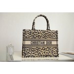 DIOR TOTE Leopard Print Shopping Bag