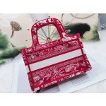 Dior Book Tote New Pattern Red Tiger Mini