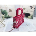 Dior Book Tote New Pattern Red Tiger Mini