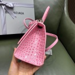 BALENCIAGA 𝐇𝐨𝐮𝐫𝐠𝐥𝐚𝐬𝐬𝐬 𝐒 crocodile-textured cowhide