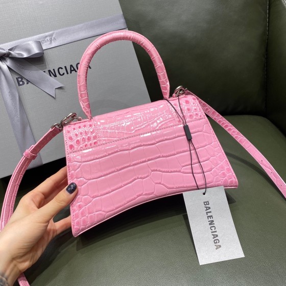 BALENCIAGA 𝐇𝐨𝐮𝐫𝐠𝐥𝐚𝐬𝐬𝐬 𝐒 crocodile-textured cowhide