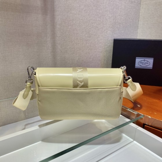 Prada 1BD295 Shiny Leather Shoulder Bag
