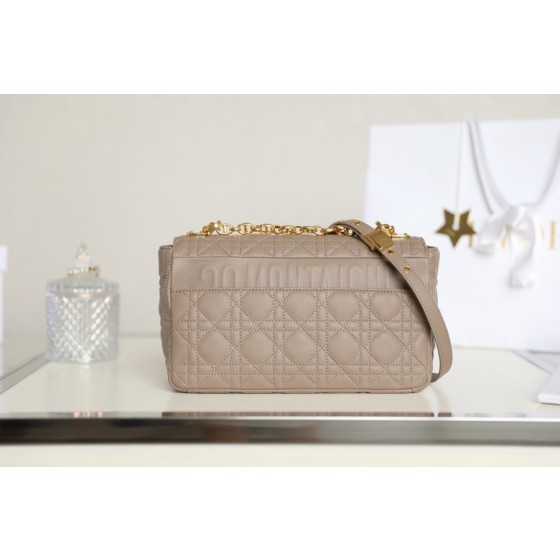 [DlOR CARO] Brown soft cow leather rattan check DR- 581