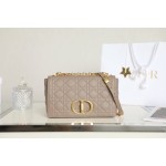 [DlOR CARO] Brown soft cow leather rattan check DR- 581