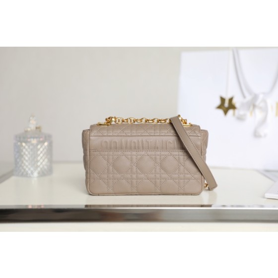 [DlOR CARO] Brown soft cow leather rattan check DR- 581