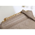 [DlOR CARO] Brown soft cow leather rattan check DR- 581