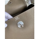 Lindy 26cm Imported TC Leather Elephant Grey 🐘 Silver Buckle Waxed Wire