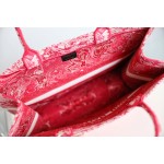 DIOR TOTE red embroidery