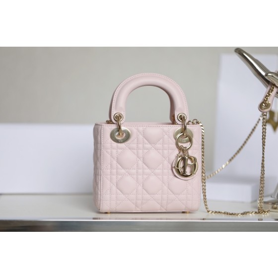 DIOQ RLADY Pink Cannage rattan check