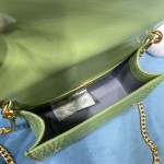 MIU MIU 5BA196 Lady Leather Handbag Decorated with Gorgeous Imitation Crystal Jewelry Buckle