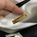 MIU MIU 5BA196 Lady Leather Handbag Decorated with Gorgeous Imitation Crystal Jewelry Buckle