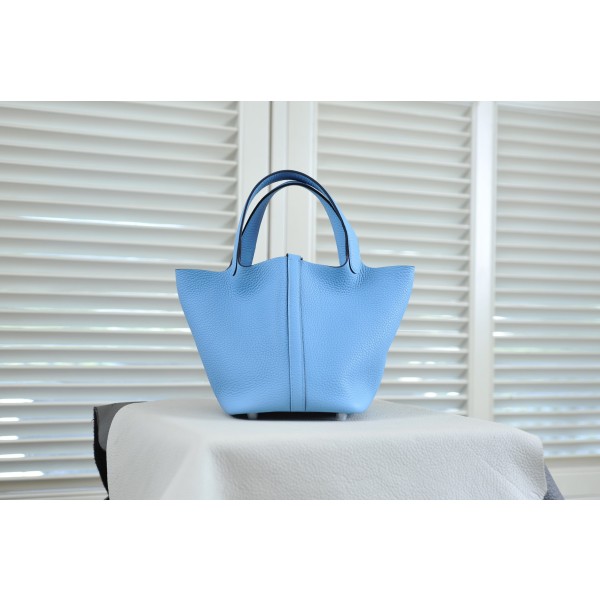 picotin18 northern blue silver buckle TC leather