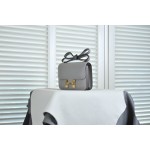 Kangkang 9 turtledove gray gold buckle epsom leather