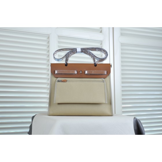 HERBAG31 saddle patchwork trench coat gray