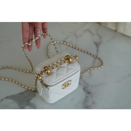 𝗖𝗛𝗔𝗡𝗘𝗟 ❥𝟚𝟘𝟚1 Advanced Handcraft Workshop Double Golden Ball 𝑴𝒊𝒏𝒊 box bag
