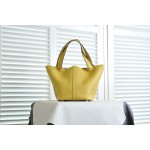 picotin22 amber yellow silver buckle TC leather