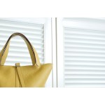 picotin22 amber yellow silver buckle TC leather