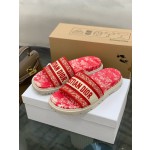 Dior vintage embroidered slippers