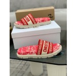 Dior vintage embroidered slippers
