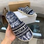 Dior vintage embroidered slippers